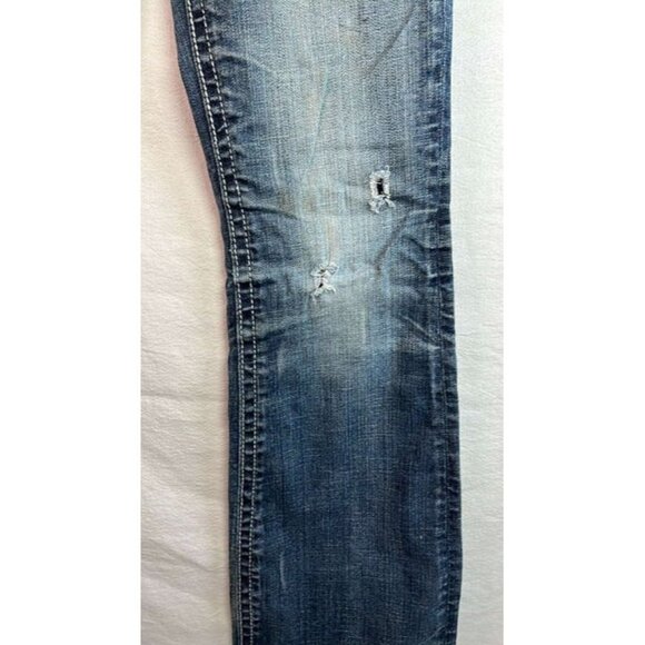 MEK St Louis Boot CutJeans SZ 26/32 DISTRESSED BoHo Festival Biker Clubwear - Picture 12 of 12